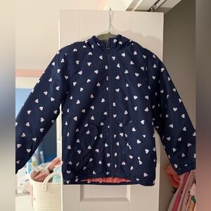 Carters 2t navy heart rain jacket